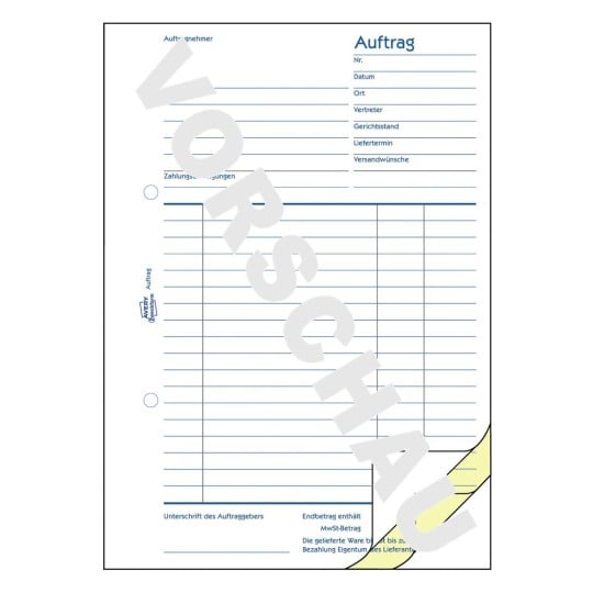 Auftrag 751 148 x 210 mm