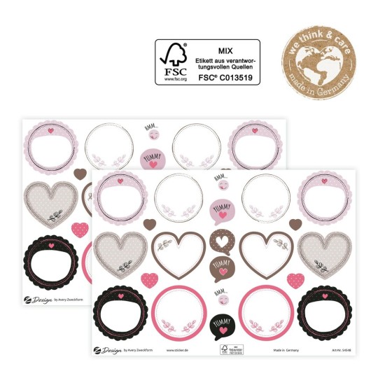Kuchen Sticker Beschriftungsetiketten 54548 Avery Zweckform