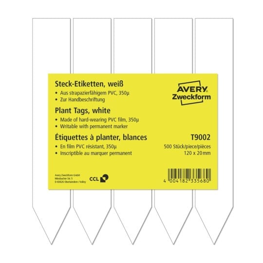 Steck-Schilder, Folie 350µ, zur Handbeschriftung T9002
