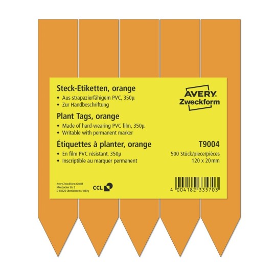 Steck-Schilder, Folie 350µ, zur Handbeschriftung T9004