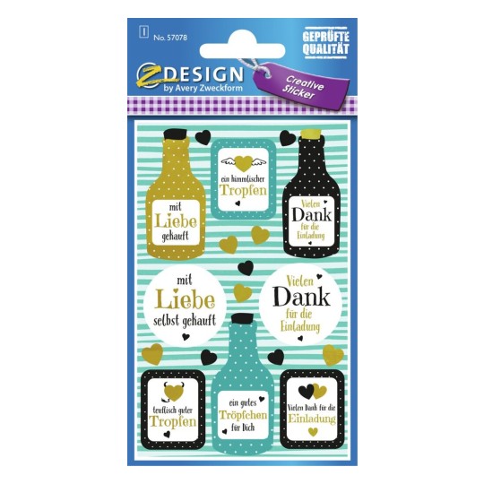 Deko Sticker Vielen Dank Fur Die Einladung 57078 Avery Zweckform