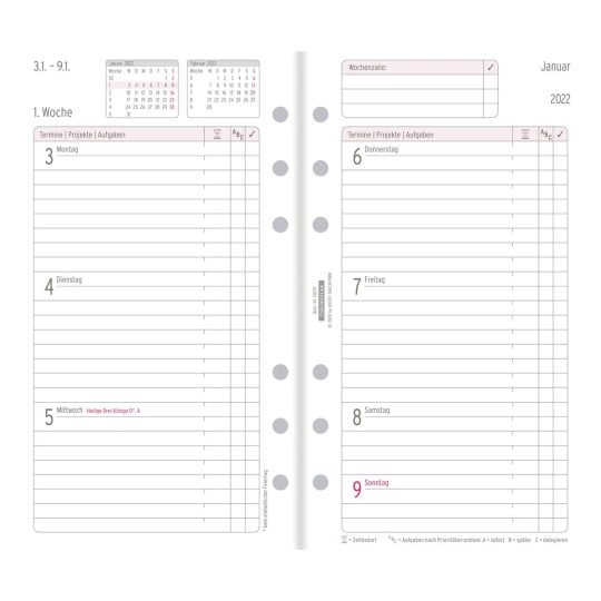 Chronoplan Wochenplan 50252 96 x 172 mm