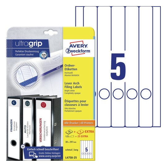 Ordneretiketten L4758 25 Avery Zweckform