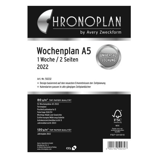 Chronoplan Wochenplan 50232