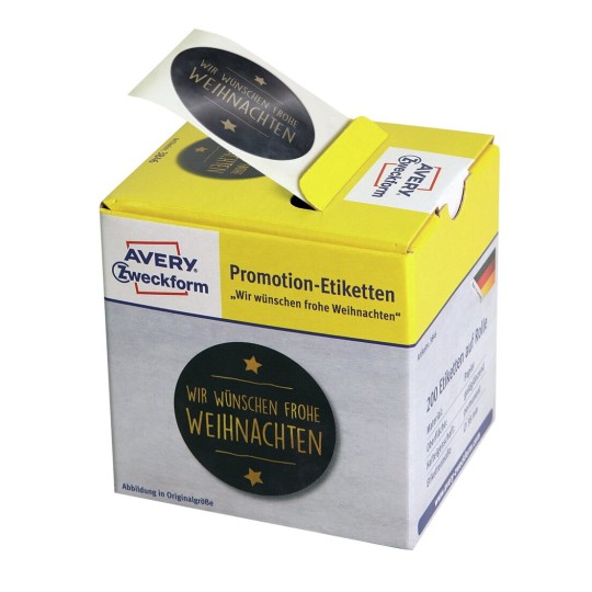 Promotion Aufkleber Wir Wunschen Frohe Weihnachten 3846 Avery Zweckform