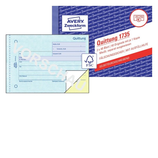 Quittungsblöcke Günstig Kaufen Avery Zweckform