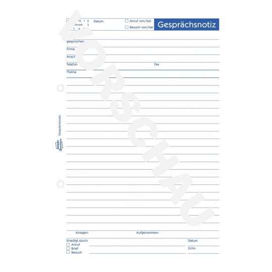 Gesprachsnotiz 1210 Avery Zweckform