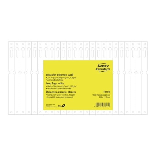 Schlaufen-Anhänger, Tyvek® 105g/m², zur Handbeschriftung T9101
