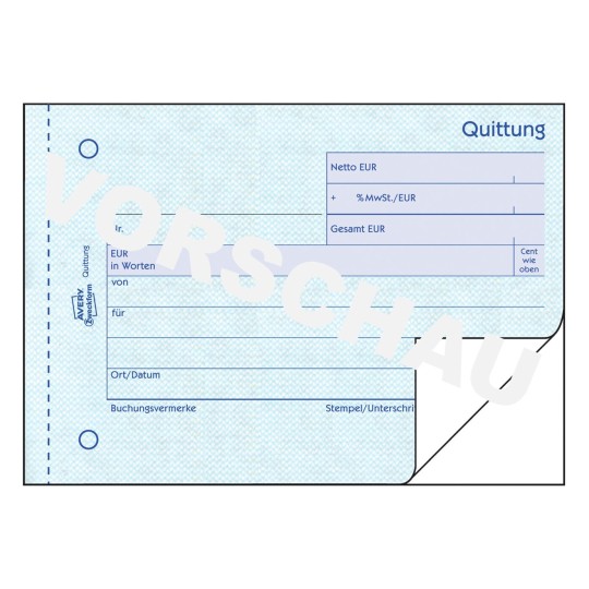 Quittung Mwst Separat Ausgewiesen 306 Avery Zweckform
