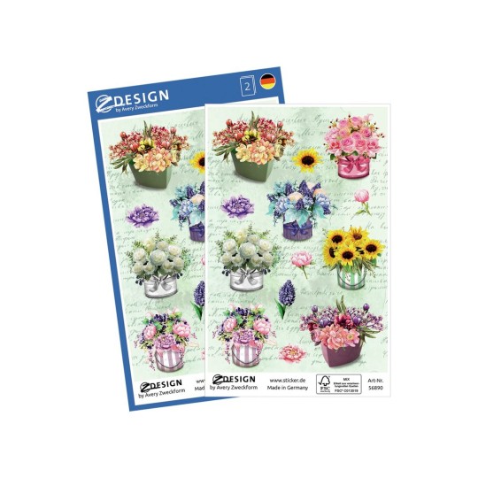 Z-Design Blumensticker mit vielen Motiven