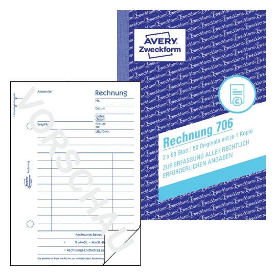 Rechnung Für Warenwirtschaft Buchhaltung Steuer Avery Zweckform