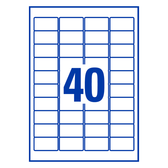 Online Vorlage & Word Vorlage 46x25-R | Avery Zweckform