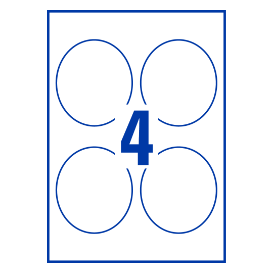 Stanzzeichnung Einzelbogen A4, Artikel: 89x101-O, Versand-Etiketten, 89 x 101 mm, 6 Etiketten/Bogen