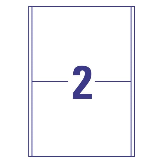 Stanzzeichnung Einzelbogen A4, Artikel: C32273-10, Ordner-Schilder, Format: 176 x 146 mm, 2 Etiketten/Bogen