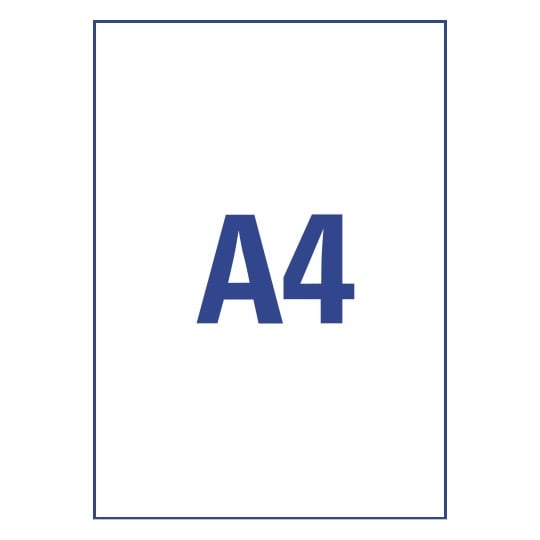 Stanzzeichnung Einzelbogen A4, Artikel: MD3002, Format: A4, 1 Etikett/Bogen