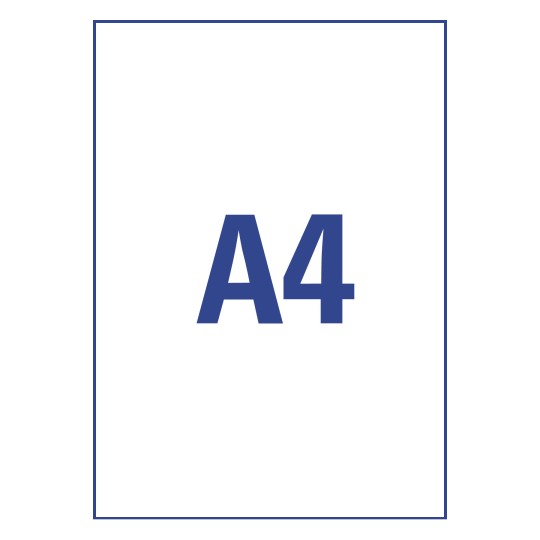 Stanzzeichnung Einzelbogen A4, Artikel: MD3003, Format: A4, 1 Etikett/Bogen