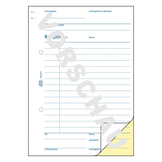 Formularabbildung: Avery Zweckform, Artikel: 1776, Rapport, 148 x 210 mm, A5, 2 x 40 Blatt/Buch