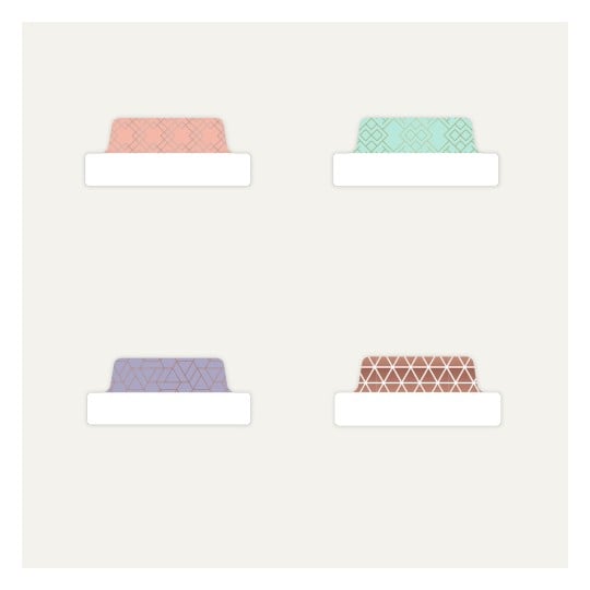 Produktabbildung der verschiedenen Designs, Artikel: 30123, Haftstreifen, Format: 63,5 x 25,4 mm