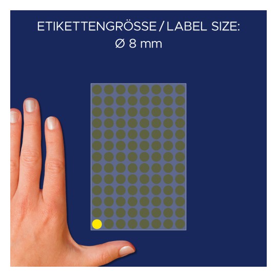 Markierungspunkte Aus Papier Orange 8 Mm – Selbstklebende Rund-Etiketten Zum Organisieren & Kennzeichnen