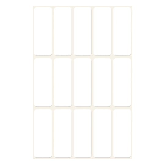 Abbildung Einzelbogen, Artikel: 3076, Vielzweck-Etiketten, Format: 38 x 14 mm, 15 Etiketten/Bogen