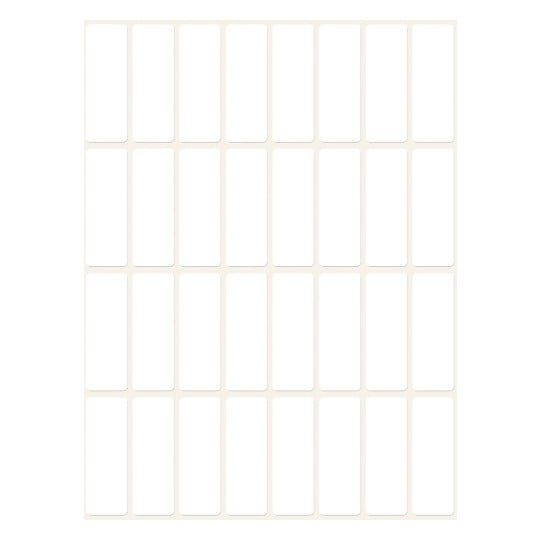 Abbildung Einzelbogen, Artikel: 3323, Vielzweck-Etiketten, Format: 38 x 14 mm, 32 Etiketten/Bogen