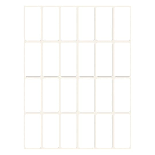 Abbildung Einzelbogen, Artikel: 3324, Vielzweck-Etiketten, Format: 38 x 18 mm, 24 Etiketten/Bogen