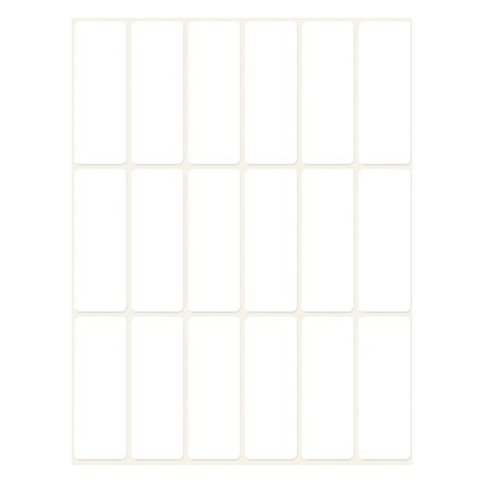 Abbildung Einzelbogen, Artikel: 3327, Vielzweck-Etiketten, Format: 50 x 19 mm, 18 Etiketten/Bogen