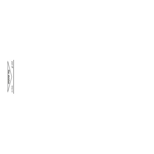 Stanzzeichnung Einzelbogen A4, Artikel: 3429, Frankier-Etiketten, Format: 157 x 39 mm, 500 Etiketten/Bogen