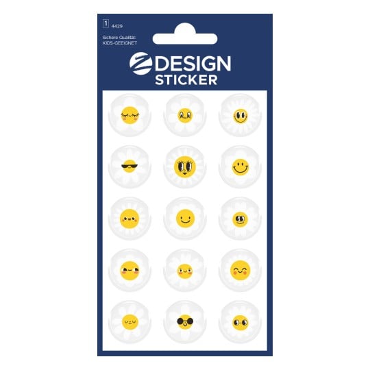 Packungsabbildung: Z-Design, Artikel: 4429, Glossy Sticker, 85 x 160 mm, Kleinpackung, 15 Sticker / 1 Bogen