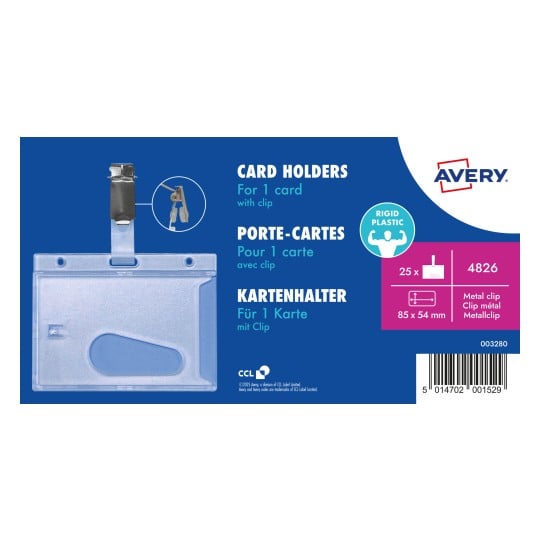 Produktabbildung: Avery Zweckform, Artikel: 4826, Namensschilder, 54 x 85 mm, 25 Stück