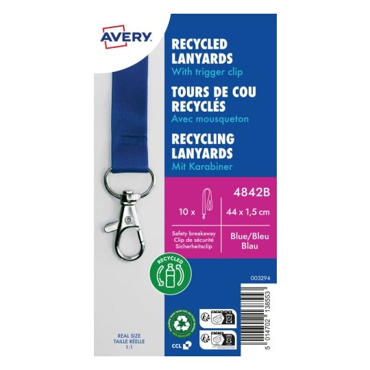 Produktabbildung: Avery Zweckform, Artikel: 4842B, Lanyard, 15 x 440 mm, Kleinpackung, 10 Stück