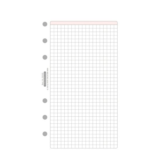 Abbildung Notizblatt, Artikel: 50330, Karo Blatt,  Midi, Weiß, 96 x 172 mm, Inhalt: 25 Blätter / 1 Stück