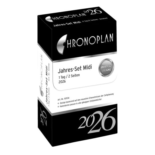 Produktabbildung: Chronoplan Midi, Artikel: 50536, Format: 96 x 172 mm, , 1 Stück/Bogen
