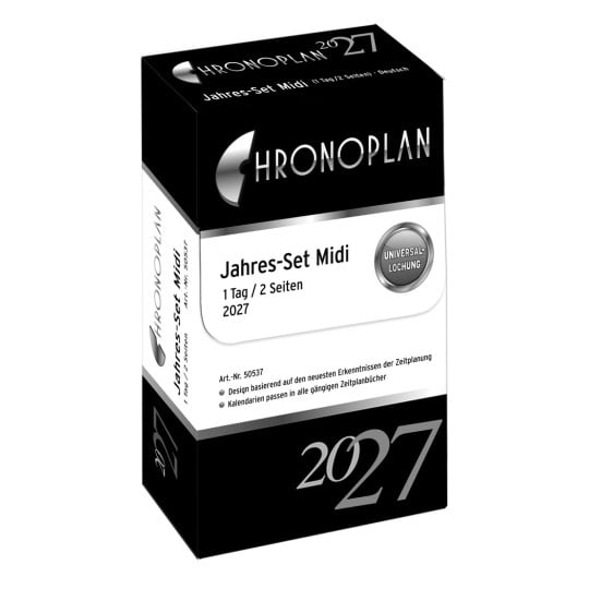 Produktabbildung: Chronoplan Midi, Artikel: 50537, Format: 96 x 172 mm, Inhalt: 394 Blätter / 1 Stück