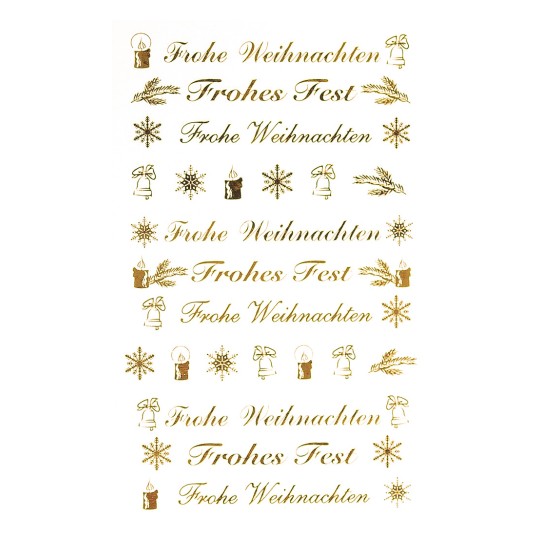 Abbildung Einzelbogen, Artikel: 52391, Weihnachtssticker, Format: 85 x 160 mm, 9 Sticker/Bogen