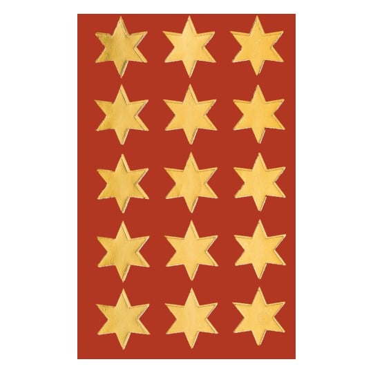 Abbildung Einzelbogen, Artikel: 52801, Weihnachtssticker, Format: 85 x 160 mm, 15 Sticker/Bogen