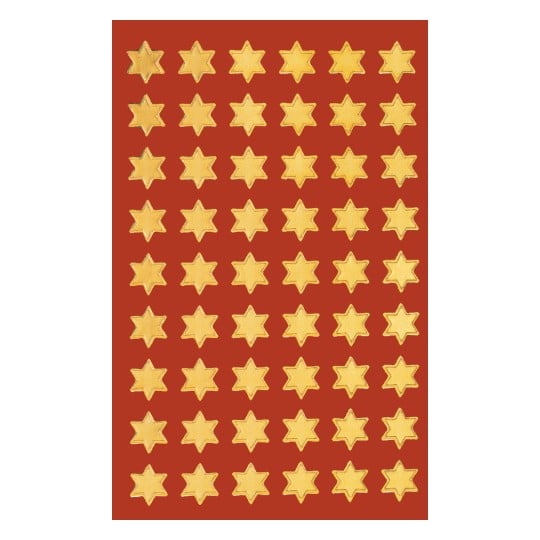 Abbildung Einzelbogen, Artikel: 52802, Weihnachtssticker, Format: 85 x 160 mm, 54 Sticker/Bogen
