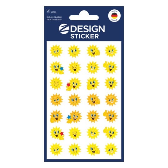 Packungsabbildung: Z-Design, Artikel: 53133, Papiersticker, 85 x 160 mm, Kleinpackung, 56 Sticker / 2 Bögen