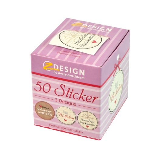 Packungsabbildung: Z-Design Beschriftbare Sticker (ablösbar), Artikel:  56814, Format: ⌀ 38 mm, Inhalt: 50 Sticker / 1 Rolle, 50 Sticker/Rolle