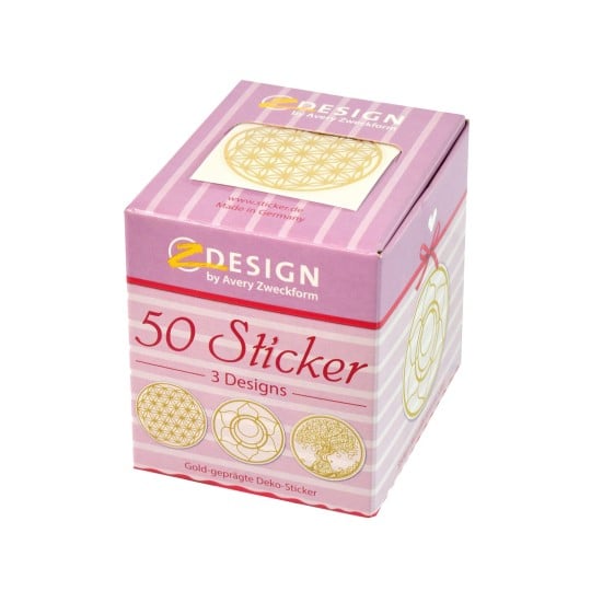 Packungsabbildung: Z-Design Beschriftbare Sticker (ablösbar), Artikel:  56817, Format: ⌀ 38 mm, Inhalt: 50 Sticker / 1 Rolle, 50 Sticker/Rolle