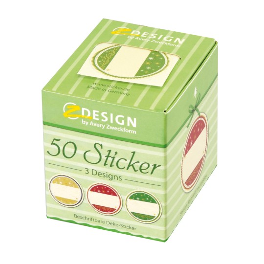 Packungsabbildung: Z-Design Beschriftbare Sticker (ablösbar), Artikel:  56829, Format: ⌀ 38 mm, Inhalt: 50 Sticker / 1 Rolle, 50 Sticker/Rolle