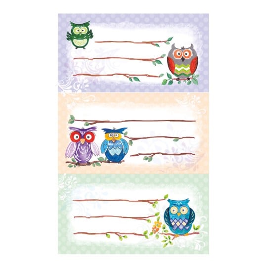 Abbildung Einzelbogen, Artikel: 59249, Buch-Etiketten, Format: 36 x 70 mm, 3 Etiketten/Bogen