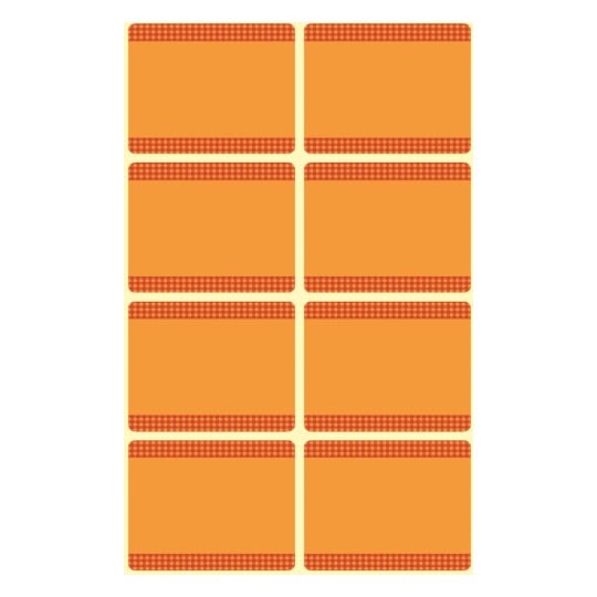Abbildung Einzelbogen, Artikel: 59370, Tiefkühl-Etiketten, Format: 28 x 36 mm, 8 Etiketten/Bogen