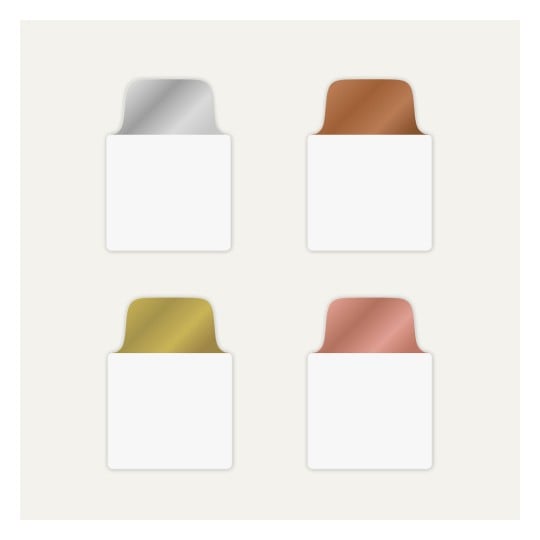 Produktabbildung der verschiedenen Designs, Artikel: 74785, Haftstreifen, Format: 25,4 x 38,1 mm
