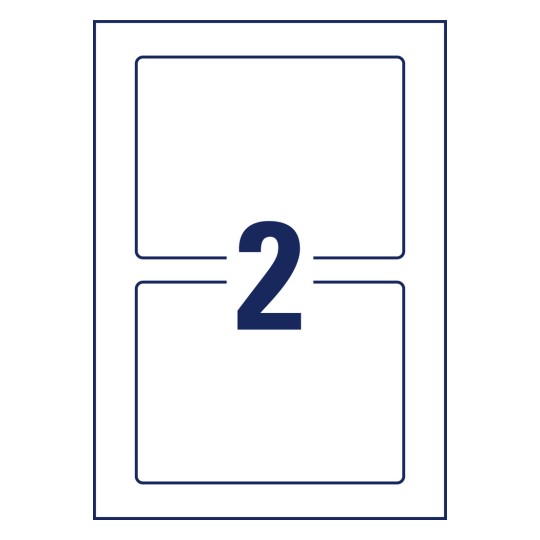 Stanzzeichnung Einzelbogen A4, Artikel: 8002-5, Träger-Etiketten, Format: 160 x 120 mm, 2 Etiketten/Bogen