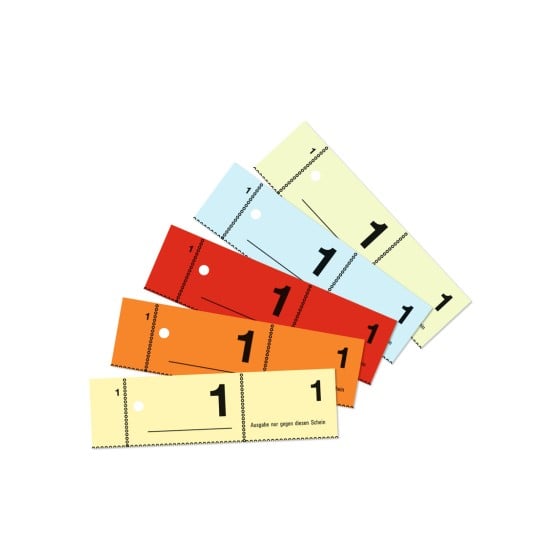 Formularabbildung: Avery Zweckform, Artikel: 867, Garderobennummern, 105 x 148 mm, A6, 500 Nummern/Block