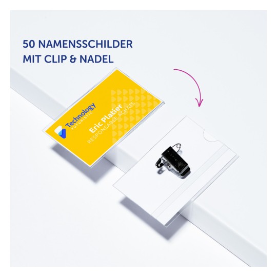 Namensschilder mit Clip & Nadel | 4820 | Avery Zweckform