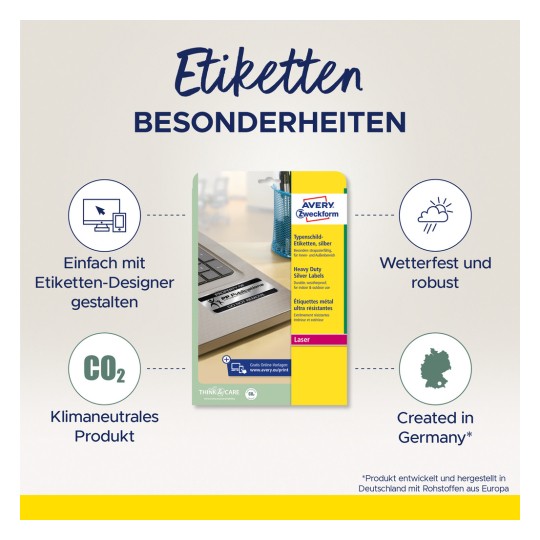 Typenschild-Etiketten | L6008-20 | Avery Zweckform