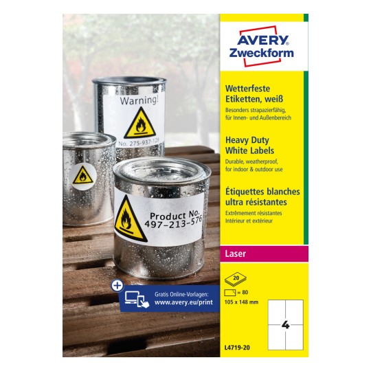 Wetterfeste Etiketten | L4719-20 | Avery Zweckform