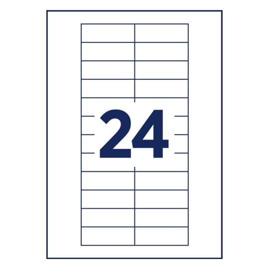 Stanzzeichnung Einzelbogen A4, Artikel: POL20MA66-20DR, Namensschilder, Format: 68 x 22 mm